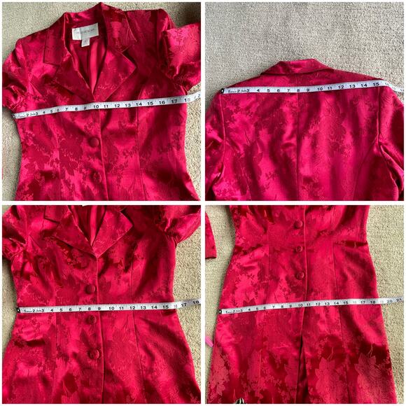 š„VTG Hugo Buscati USA Made Floral Brocade Feminine Preppy Formal Blazer Jacket - Picture 12 of 15